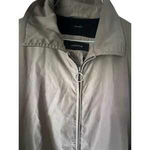 Claiborne Men's Lightweight Microfiber Full Zip Jacket Khaki L G
